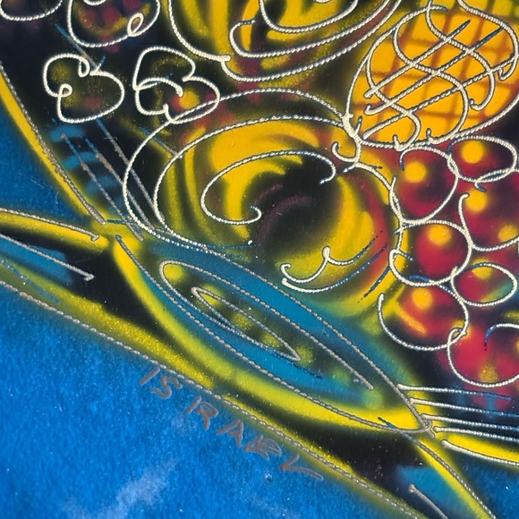 Ornate Blue Moon Bowl with Gold Accents - Picture 2 of 12